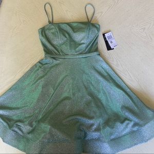 NEW WITH TAGS Women’s/Junior’s Glitter Aqua/Teal/Blue Formal/Prom Dress